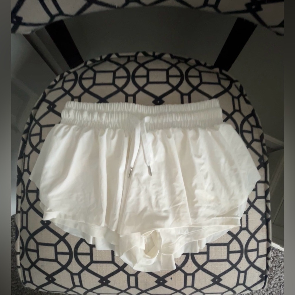 White butterfly shorts